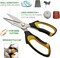 8-inch Scissors Heavy Duty, Multipurpose Scissors, Stainless Steel Blade, with Small Serrations and Protective Cover, Comfortable Non-Slip Handle, Easy Cutting Cardboard,Wires,Leather, Fabric.